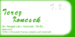 terez koncsek business card